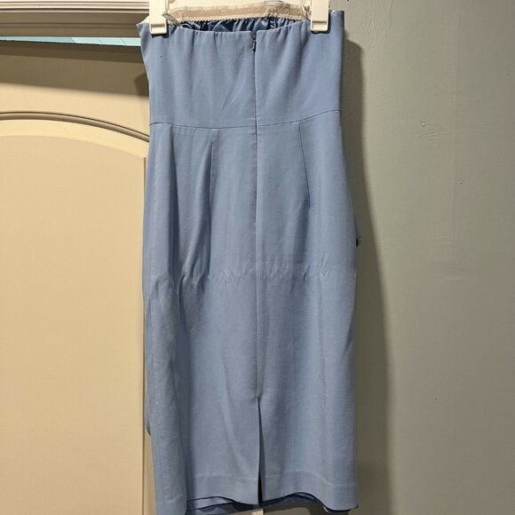 Black Halo Strapless Ruffle Cocktail Dress - Blue -‎ 2 - Picture 3 of 5